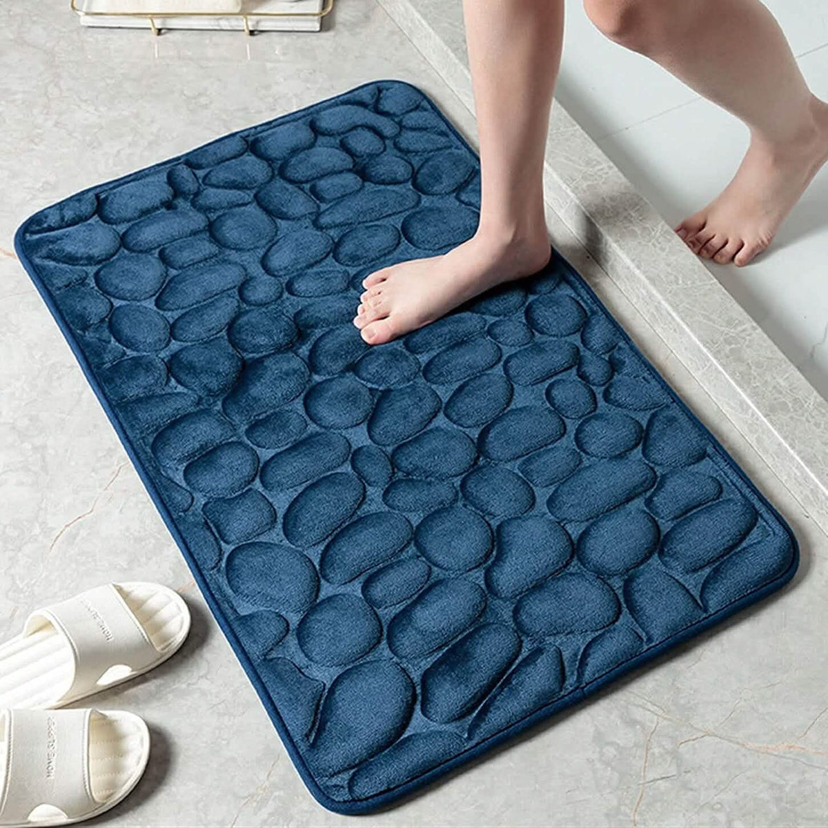 Soft Memory Foam Non Slip Cobblestone Embossing Bath Mat-Soft Memory Foam Non Slip Cobblestone Embossing Bath Mat