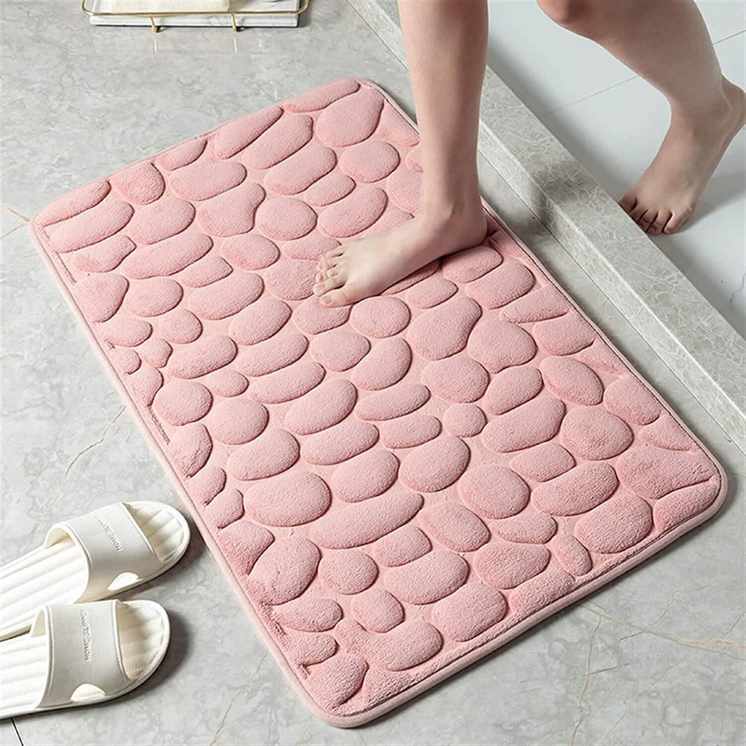 Soft Memory Foam Non Slip Cobblestone Embossing Bath Mat-Soft Memory Foam Non Slip Cobblestone Embossing Bath Mat
