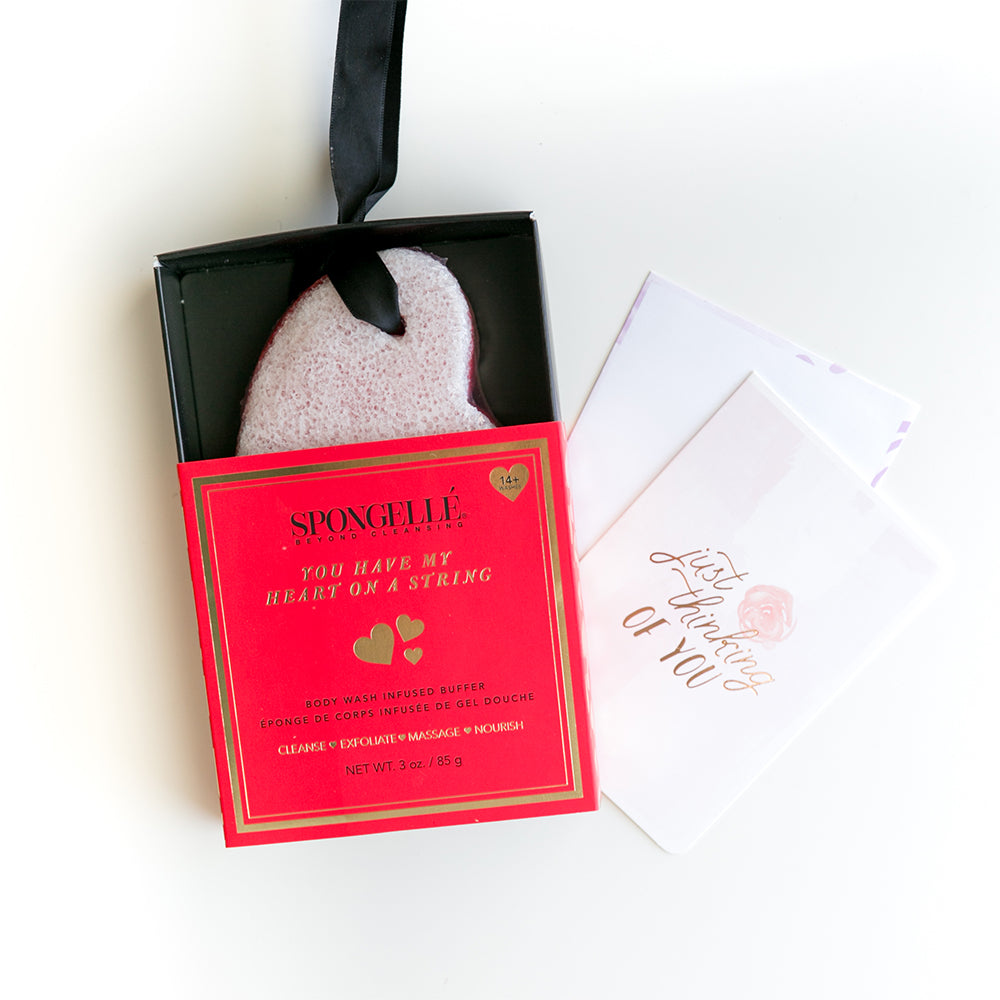 You Have My Heart on a String: Boxed Heart Shaped Sponge-You Have My Heart on a String: Boxed Heart Shaped Sponge