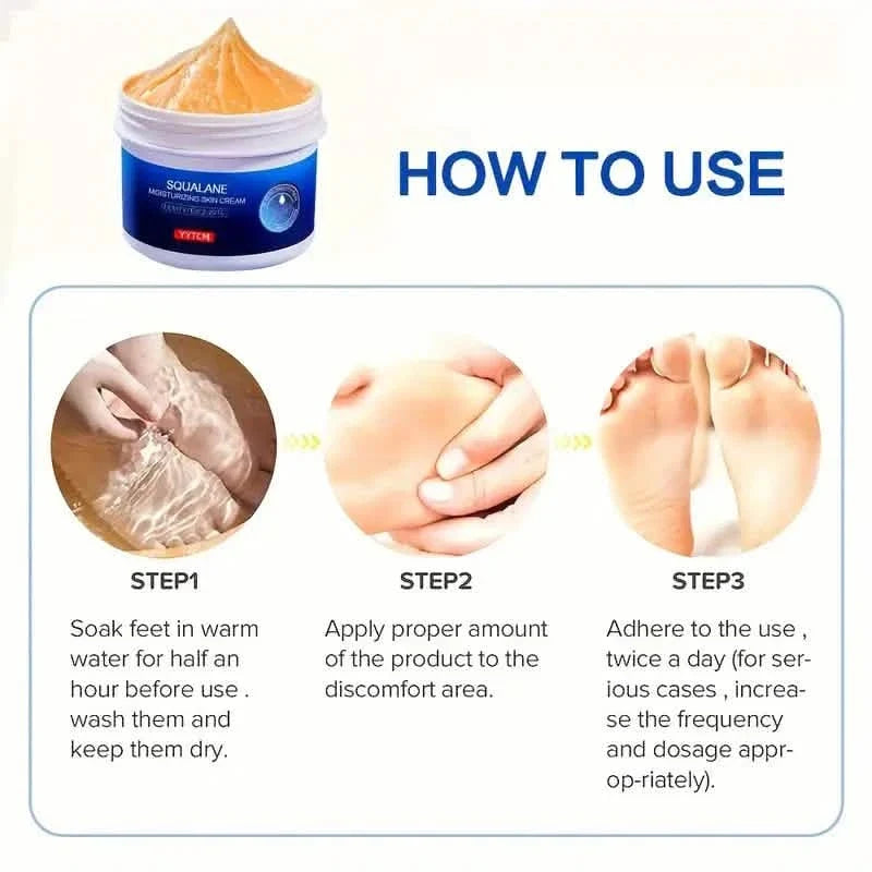 Squalane Moisturizing Skin Cream for Dry, Cracked Feet and Hands-Squalane Moisturizing Skin Cream for Dry, Cracked Feet and Hands
