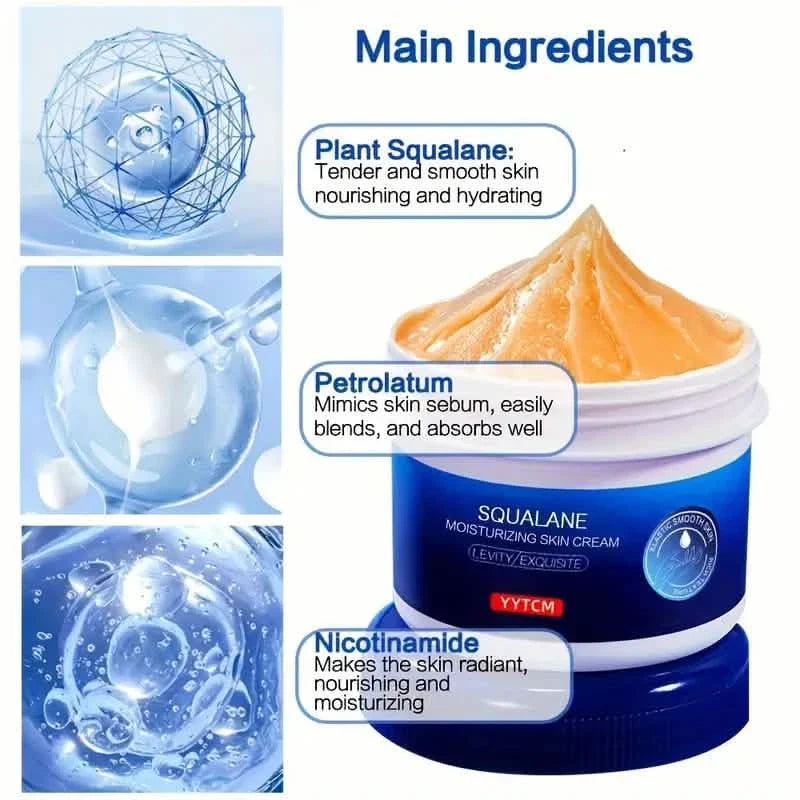 Squalane Moisturizing Skin Cream for Dry, Cracked Feet and Hands-Squalane Moisturizing Skin Cream for Dry, Cracked Feet and Hands