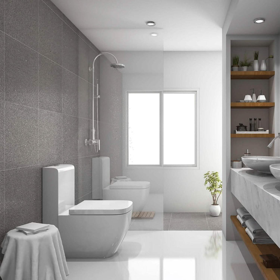 Square Toilet Seat with Grip-Tight Seat Bumpers-Square Toilet Seat with Grip-Tight Seat Bumpers