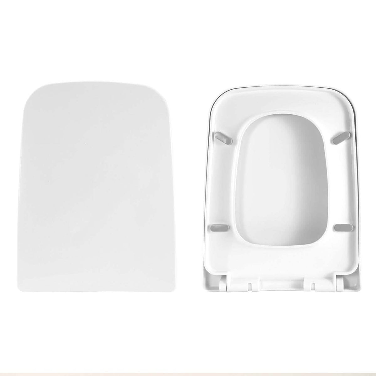 Square Toilet Seat with Grip-Tight Seat Bumpers-Square Toilet Seat with Grip-Tight Seat Bumpers
