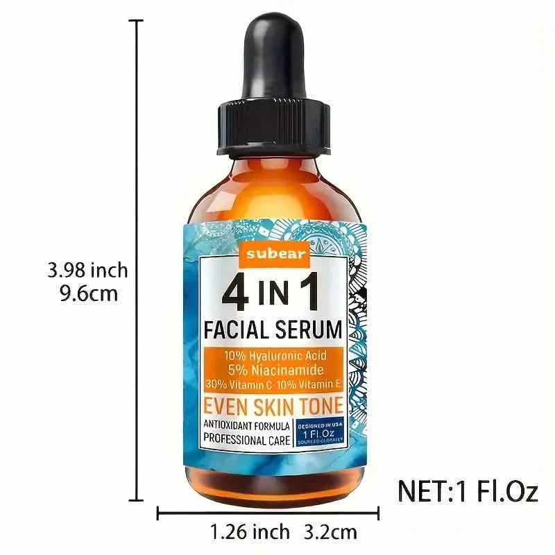 Subear 4-In-1 Facial Serum - Hydrates, Repairs, and Rejuvenates Skin with Hyaluronic Acid-Subear 4-In-1 Facial Serum - Hydrates, Repairs, and Rejuvenates Skin with Hyaluronic Acid