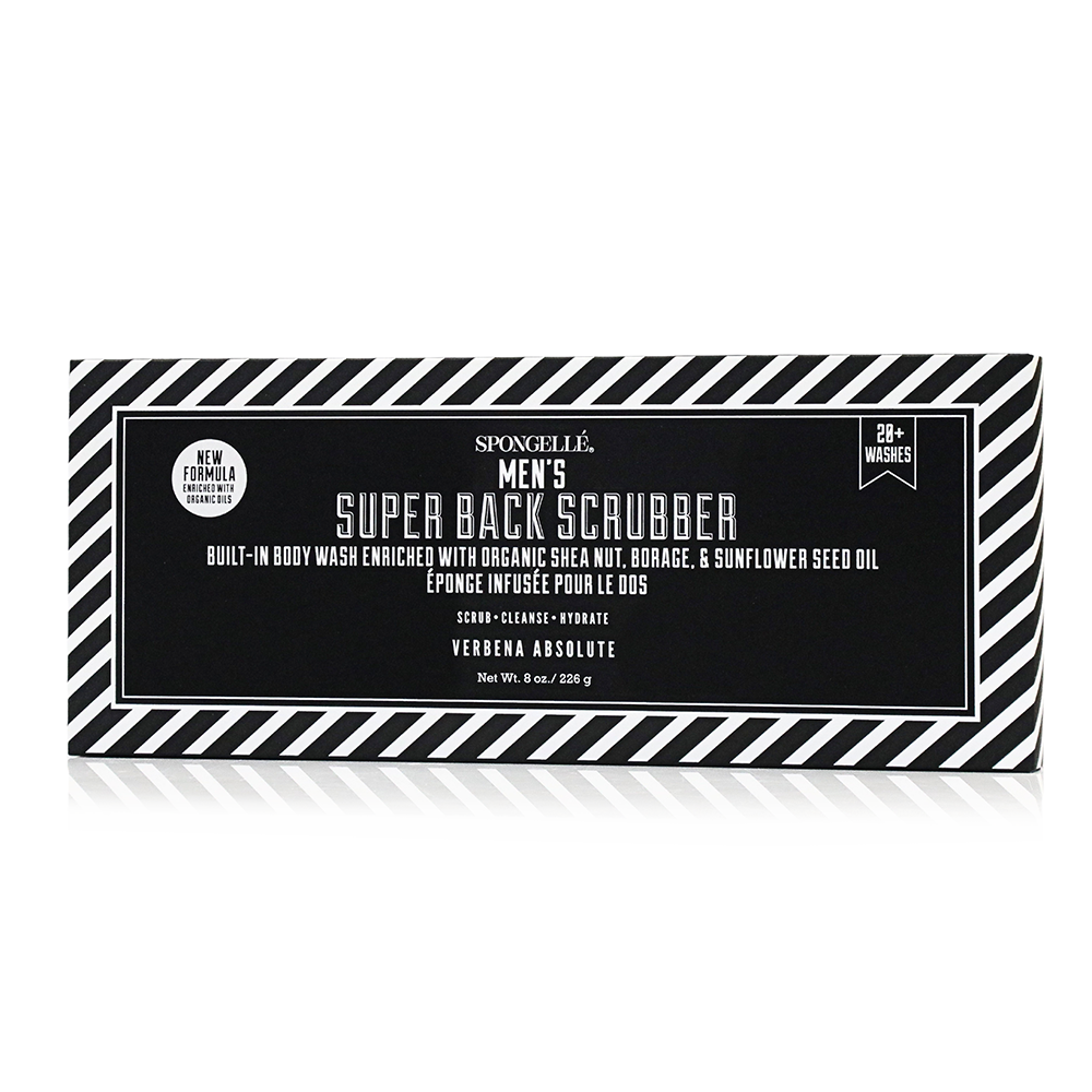 Men's Super Body Wash Infused Back Scrubber-Men's Super Body Wash Infused Back Scrubber