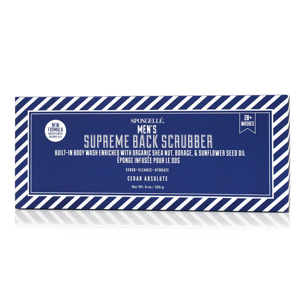 Men's Supreme Body Wash Infused Back Scrubber-Men's Supreme Body Wash Infused Back Scrubber