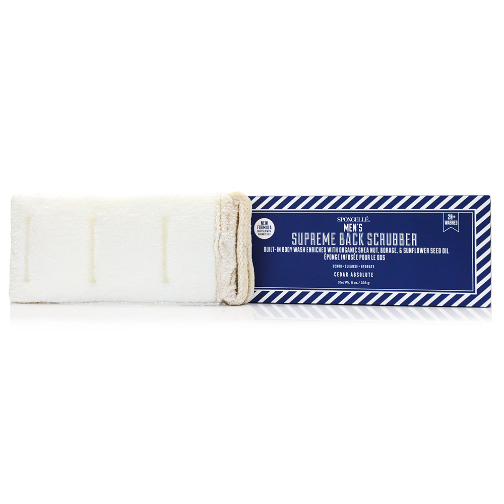 Men's Supreme Body Wash Infused Back Scrubber-Men's Supreme Body Wash Infused Back Scrubber