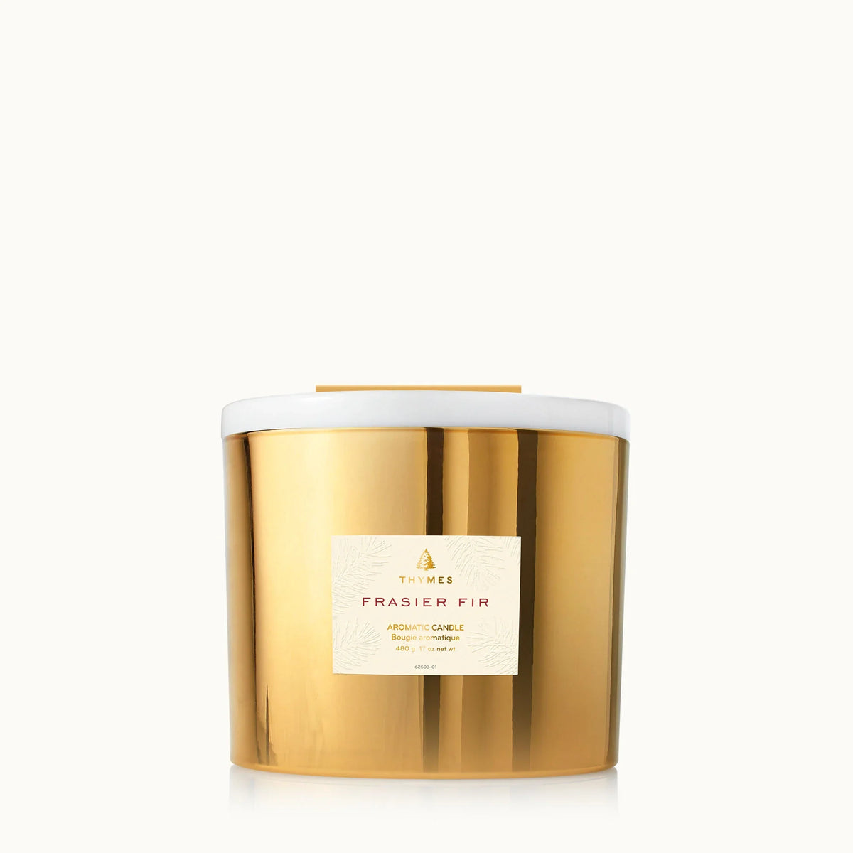 Thymes Frasier Fir Gold 3-Wick Candle 17.0 OZ-Thymes Frasier Fir Gold 3-Wick Candle 17.0 OZ