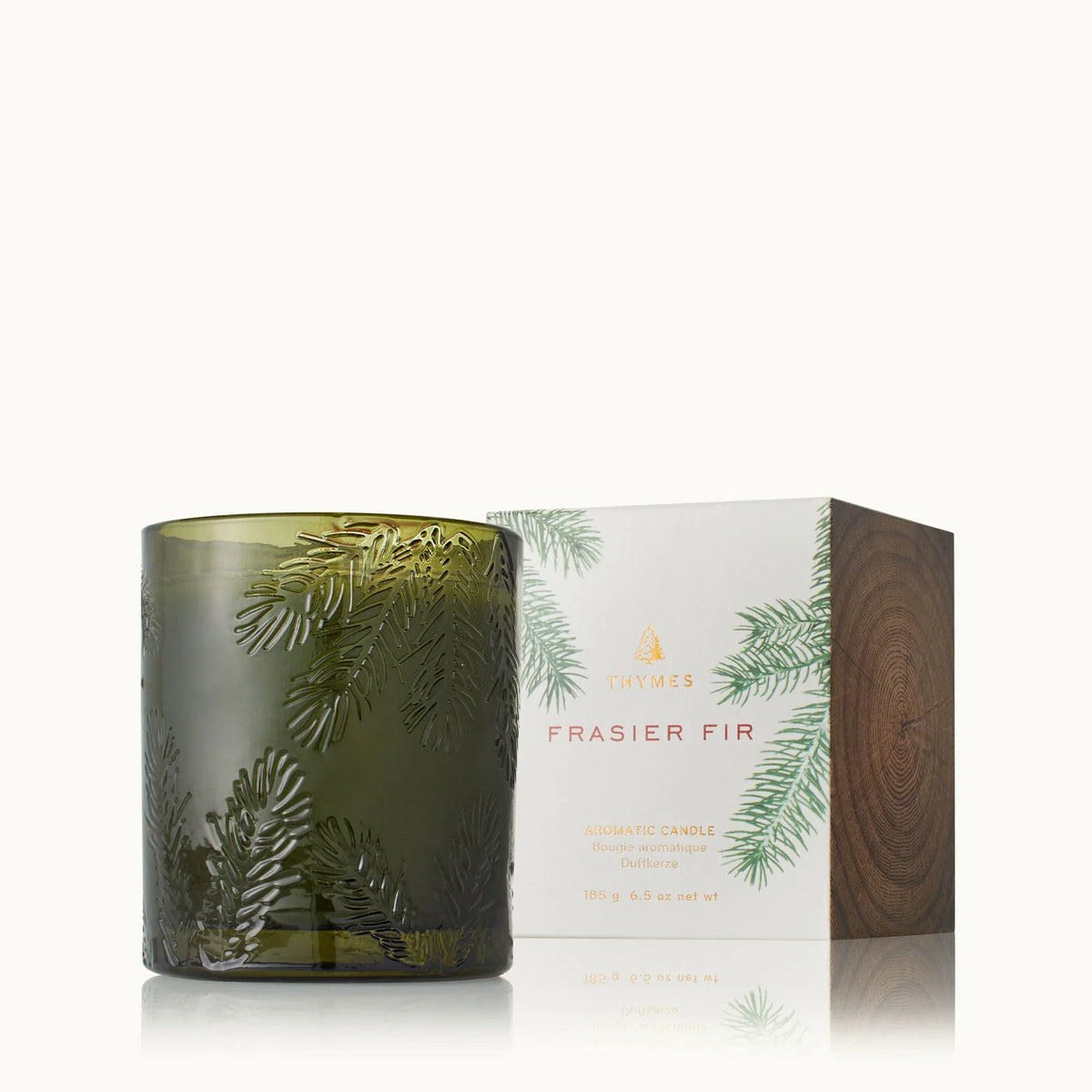 Thymes Frasier Fir Green Glass Candle 6.5 OZ-Thymes Frasier Fir Green Glass Candle 6.5 OZ