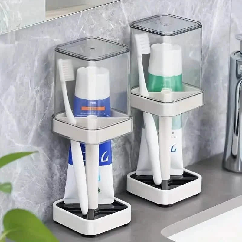 Toothbrush Holder With Gargle Cup-Toothbrush Holder With Gargle Cup
