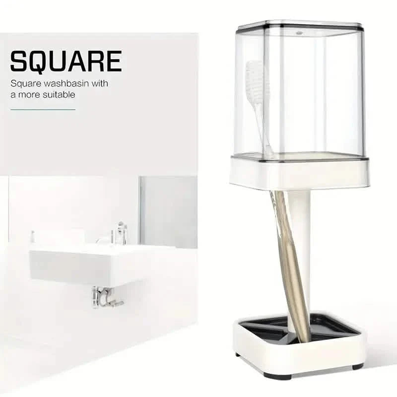 Toothbrush Holder With Gargle Cup-Toothbrush Holder With Gargle Cup