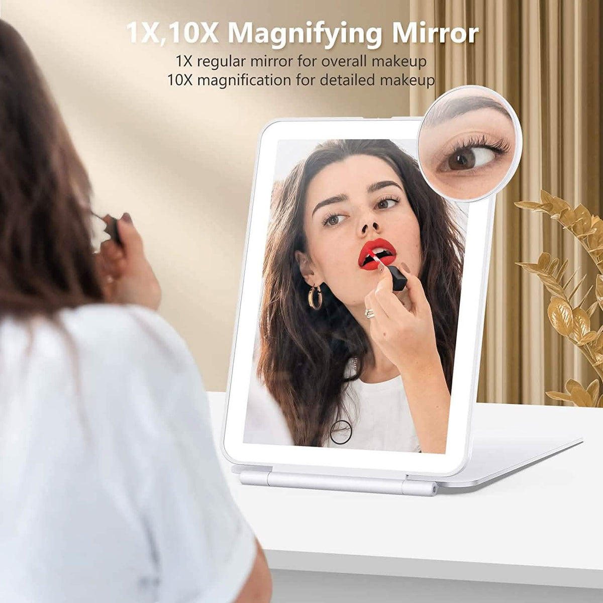 Travel Makeup Mirror with 10X Magnifying Mirror-Travel Makeup Mirror with 10X Magnifying Mirror