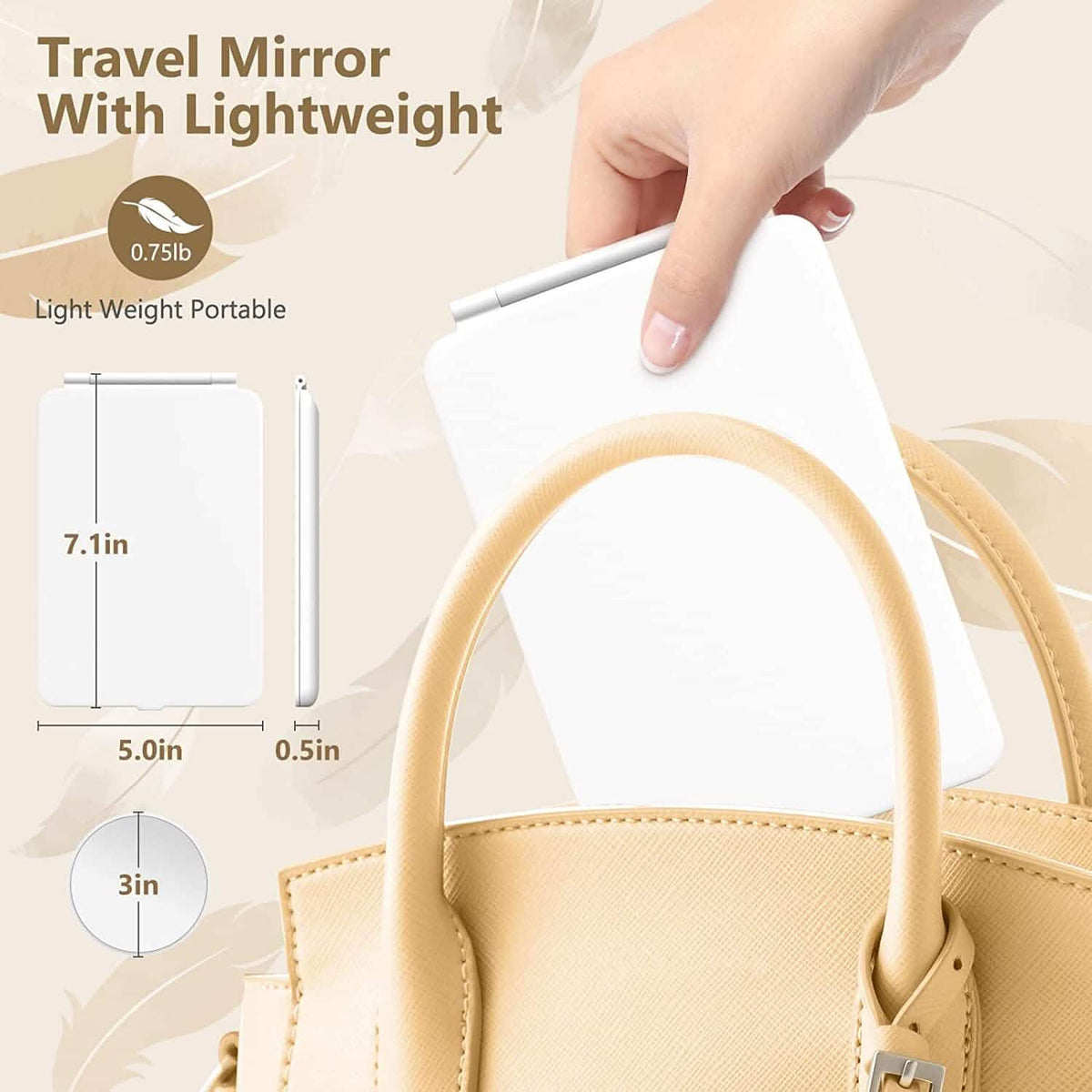 Travel Makeup Mirror with 10X Magnifying Mirror-Travel Makeup Mirror with 10X Magnifying Mirror