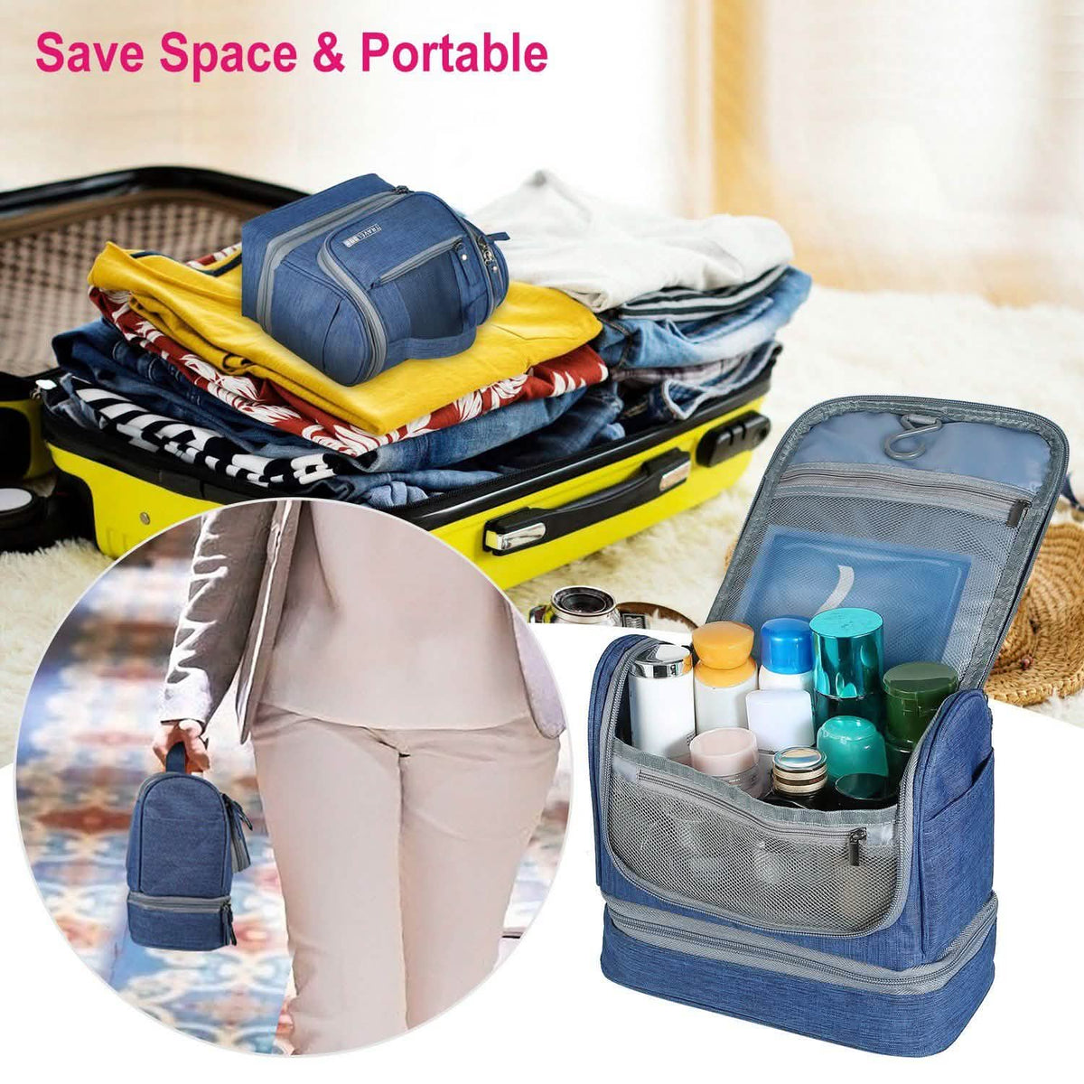Travel Toiletry Cosmetic Bag-Travel Toiletry Cosmetic Bag