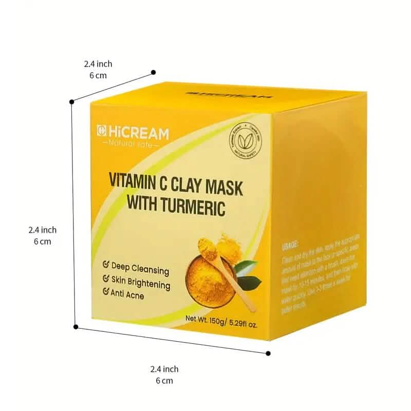 Turmeric Vitamin C Deep Cleaning Clay Facial Mask-Turmeric Vitamin C Deep Cleaning Clay Facial Mask