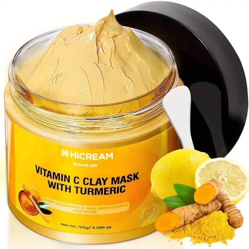 Turmeric Vitamin C Deep Cleaning Clay Facial Mask-Turmeric Vitamin C Deep Cleaning Clay Facial Mask