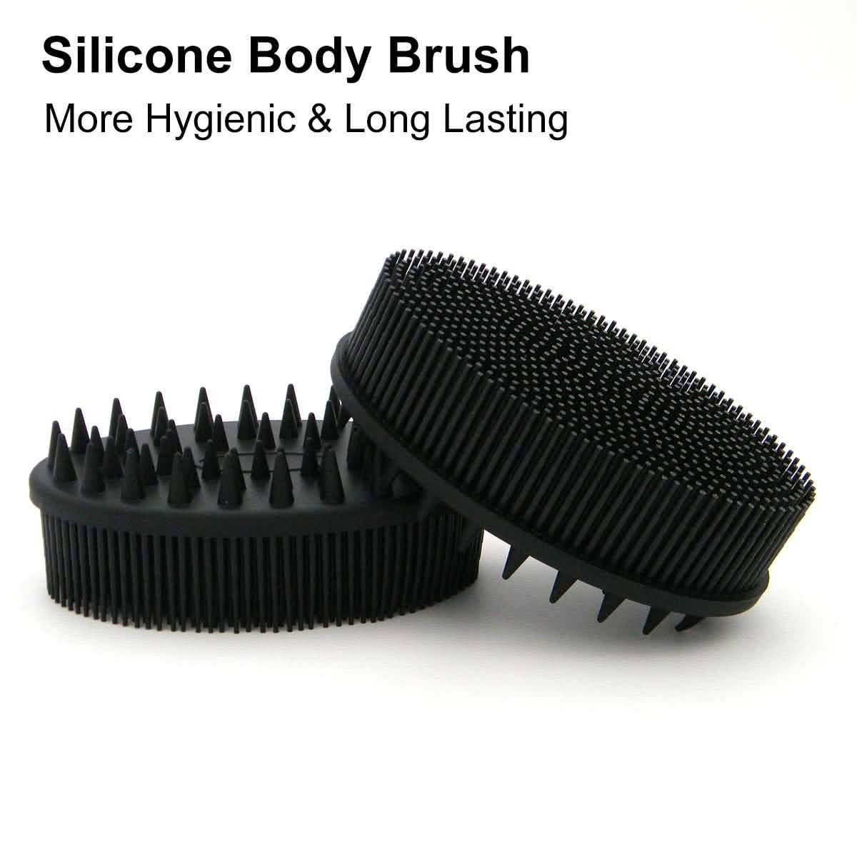 Upgrade Silicone Body Scrubber and Hair Shampoo Brush-Upgrade Silicone Body Scrubber and Hair Shampoo Brush