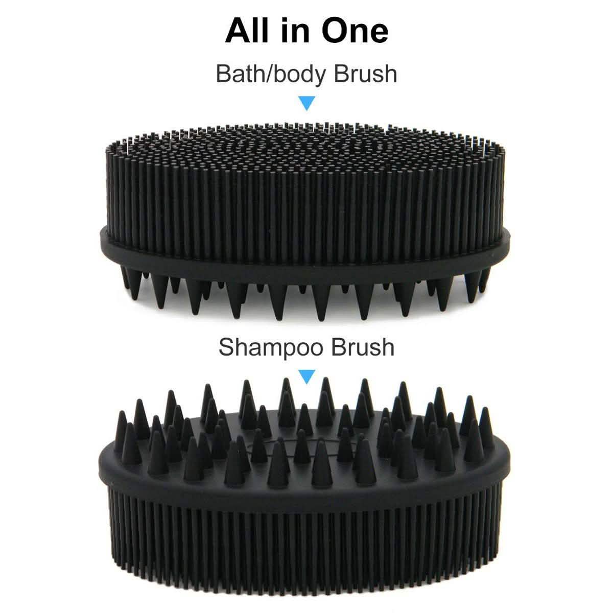 Upgrade Silicone Body Scrubber and Hair Shampoo Brush-Upgrade Silicone Body Scrubber and Hair Shampoo Brush