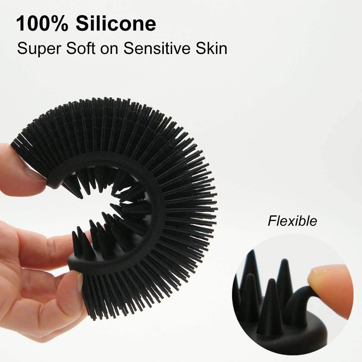 Upgrade Silicone Body Scrubber and Hair Shampoo Brush-Upgrade Silicone Body Scrubber and Hair Shampoo Brush