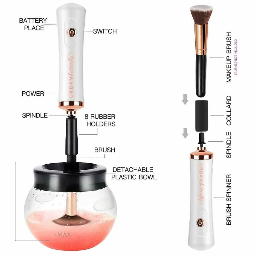 Urban Butterfly Electric Make-Up  Brush Cleaner-Urban Butterfly Electric Make-Up  Brush Cleaner