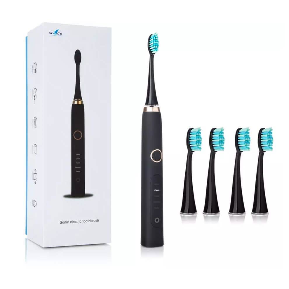 USB Electric Toothbrush with 4 Replacement Heads-USB Electric Toothbrush with 4 Replacement Heads