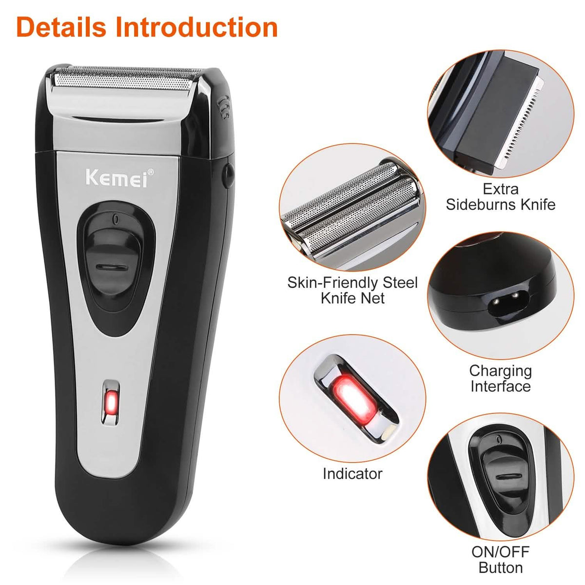 USB Rechargeable Men Electric Shaver-USB Rechargeable Men Electric Shaver