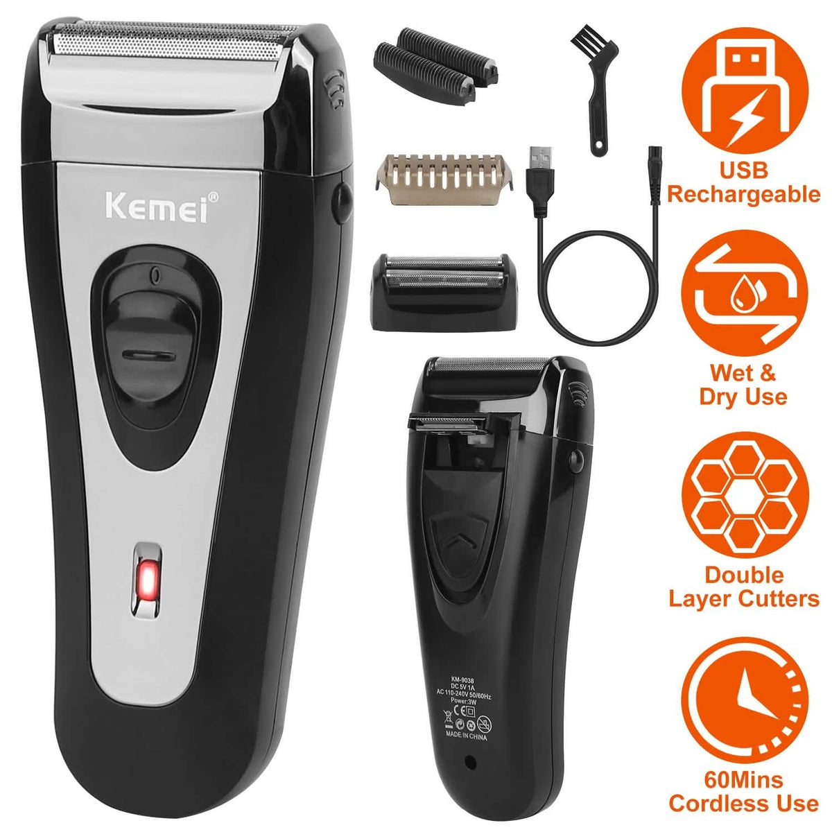 USB Rechargeable Men Electric Shaver-USB Rechargeable Men Electric Shaver