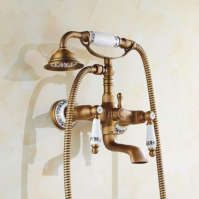 Vintage Style Rainfall Shower Faucet Set-Vintage Style Rainfall Shower Faucet Set
