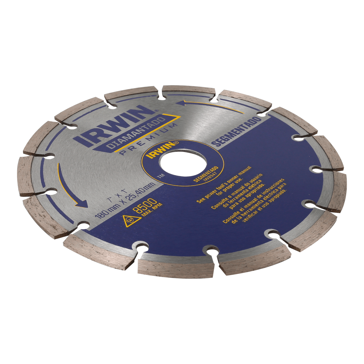 Diamond IRWIN 7" x 1" 180 mm x 25.4 mm Saw Blade-Diamond IRWIN 7" x 1" 180 mm x 25.4 mm Saw Blade