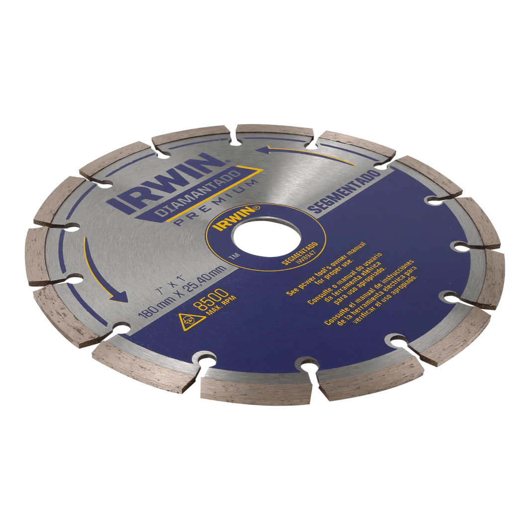 Diamond IRWIN 7" x 1" 180 mm x 25.4 mm Saw Blade-Diamond IRWIN 7" x 1" 180 mm x 25.4 mm Saw Blade