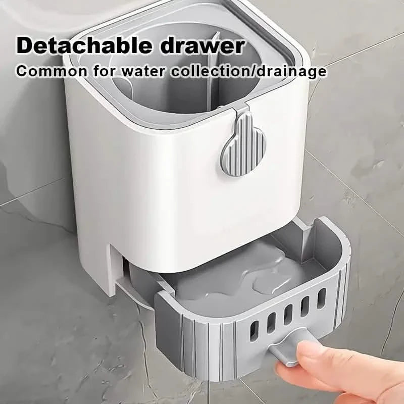 Wall Mounted Long Handle Toilet Cleaning Brush With Holder-Wall Mounted Long Handle Toilet Cleaning Brush With Holder