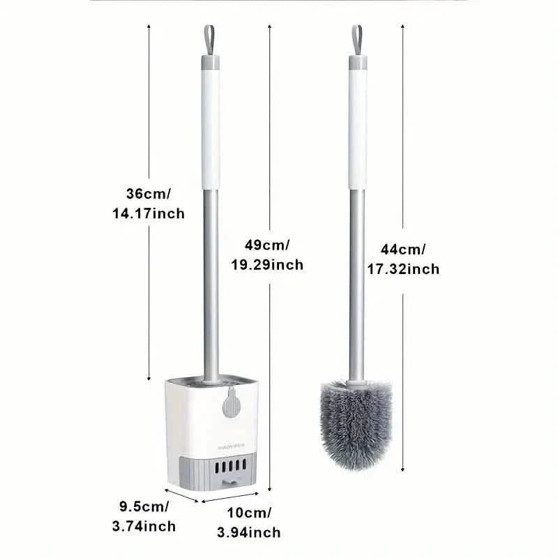 Wall Mounted Long Handle Toilet Cleaning Brush With Holder-Wall Mounted Long Handle Toilet Cleaning Brush With Holder