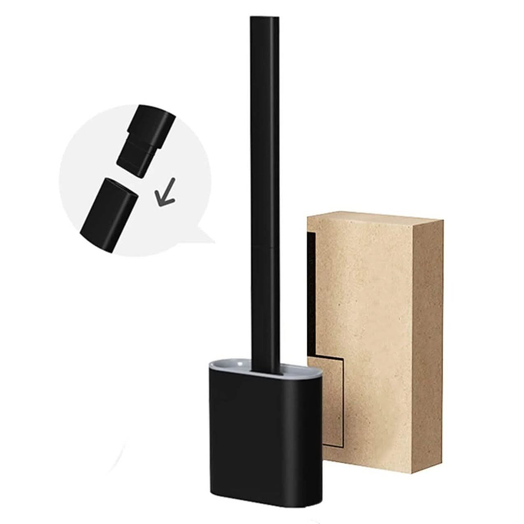 Wall Mounted Silicone Bathroom Brush and Holder Set-Wall Mounted Silicone Bathroom Brush and Holder Set