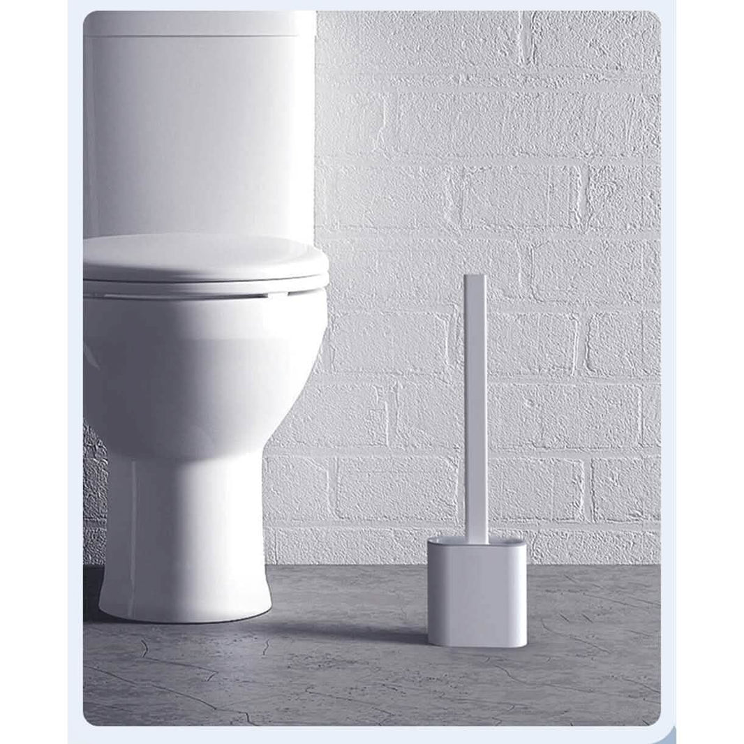 Wall Mounted Silicone Bathroom Brush and Holder Set-Wall Mounted Silicone Bathroom Brush and Holder Set