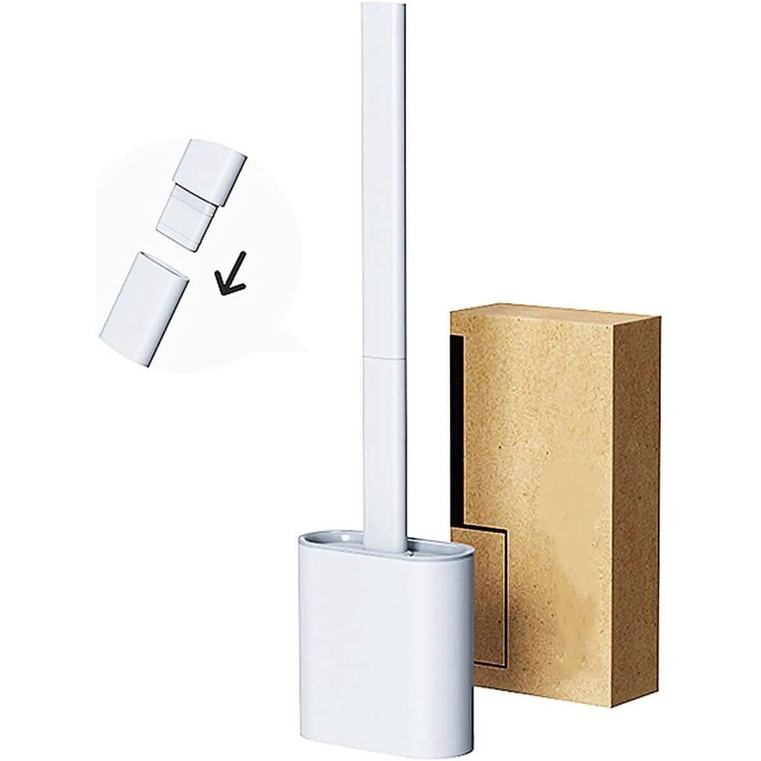 Wall Mounted Silicone Bathroom Brush and Holder Set-Wall Mounted Silicone Bathroom Brush and Holder Set