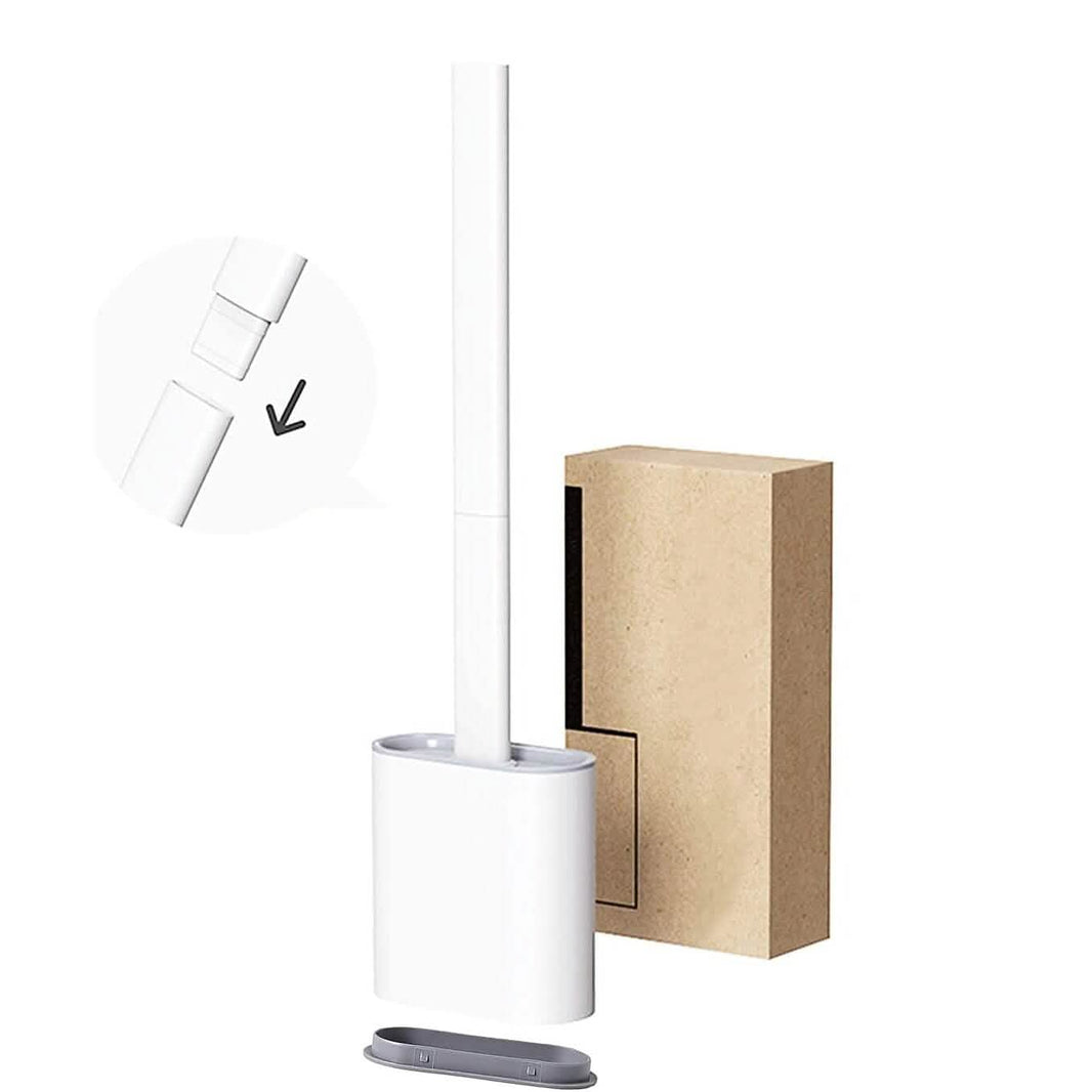 Wall Mounted Silicone Bathroom Brush and Holder Set-Wall Mounted Silicone Bathroom Brush and Holder Set