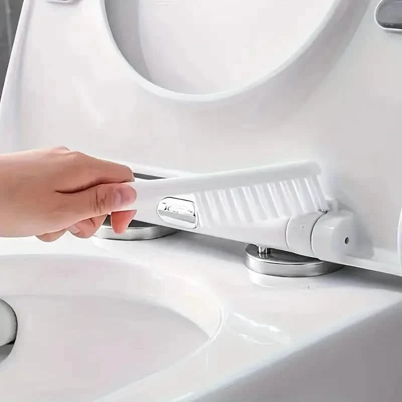 Wall-Mounted Toilet Brush Holder with Long Handle-Wall-Mounted Toilet Brush Holder with Long Handle