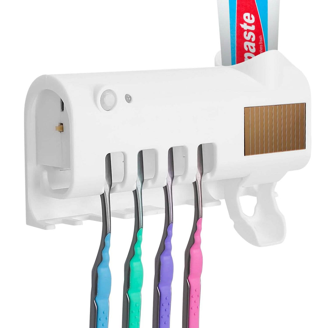 Wall Mounted Toothbrush Sanitizer Holder IR Induction UV Sanitization Rack-Wall Mounted Toothbrush Sanitizer Holder IR Induction UV Sanitization Rack
