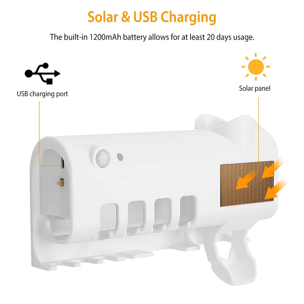 Wall Mounted Toothbrush Sanitizer Holder IR Induction UV Sanitization Rack-Wall Mounted Toothbrush Sanitizer Holder IR Induction UV Sanitization Rack