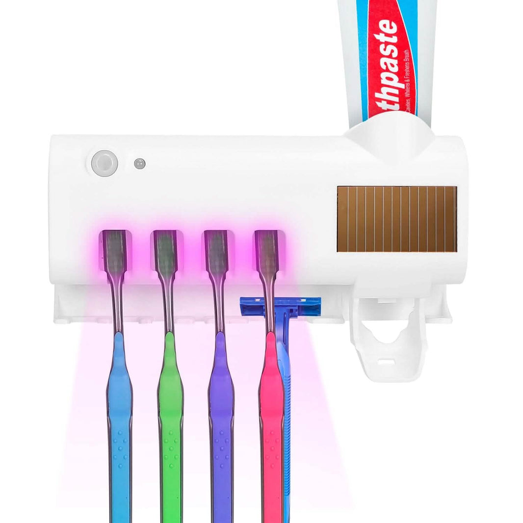 Wall Mounted Toothbrush Sanitizer Holder IR Induction UV Sanitization Rack-Wall Mounted Toothbrush Sanitizer Holder IR Induction UV Sanitization Rack