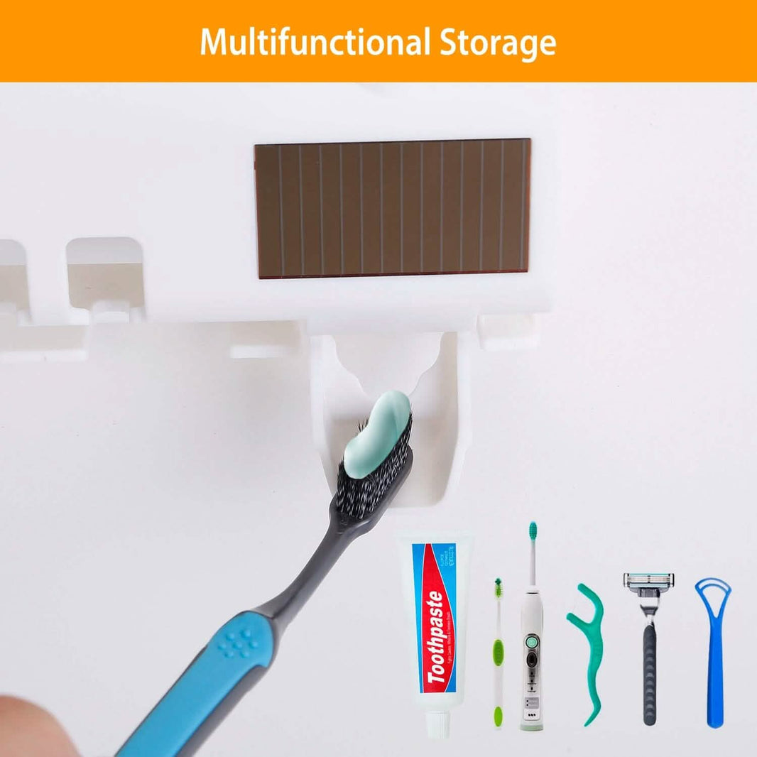 Wall Mounted Toothbrush Sanitizer Holder IR Induction UV Sanitization Rack-Wall Mounted Toothbrush Sanitizer Holder IR Induction UV Sanitization Rack