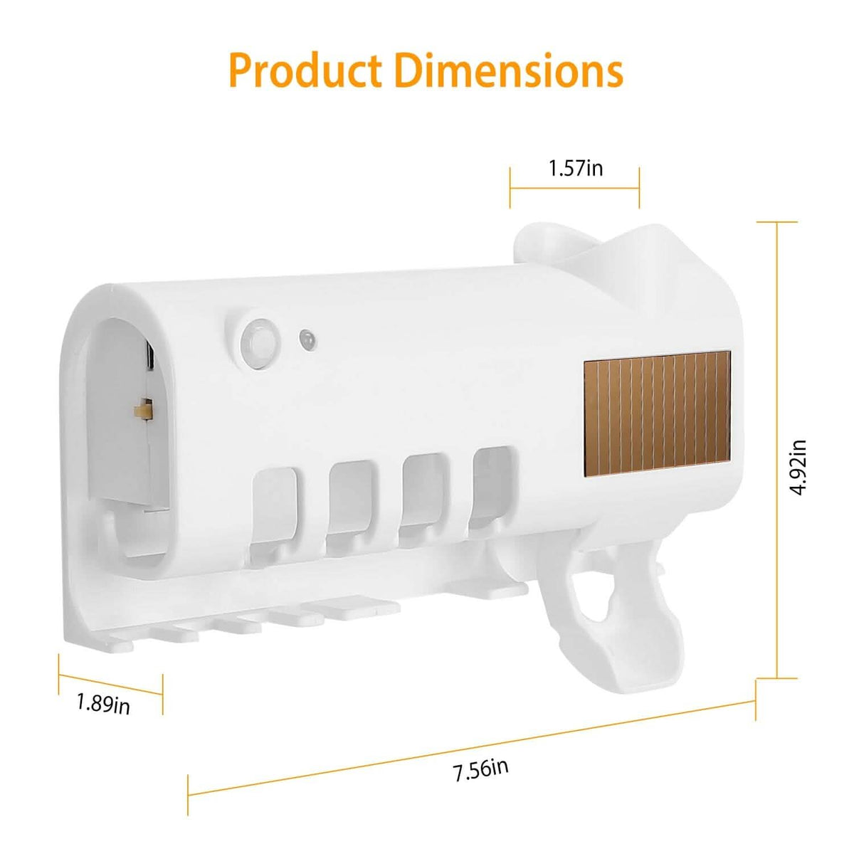 Wall Mounted Toothbrush Sanitizer Holder IR Induction UV Sanitization Rack-Wall Mounted Toothbrush Sanitizer Holder IR Induction UV Sanitization Rack