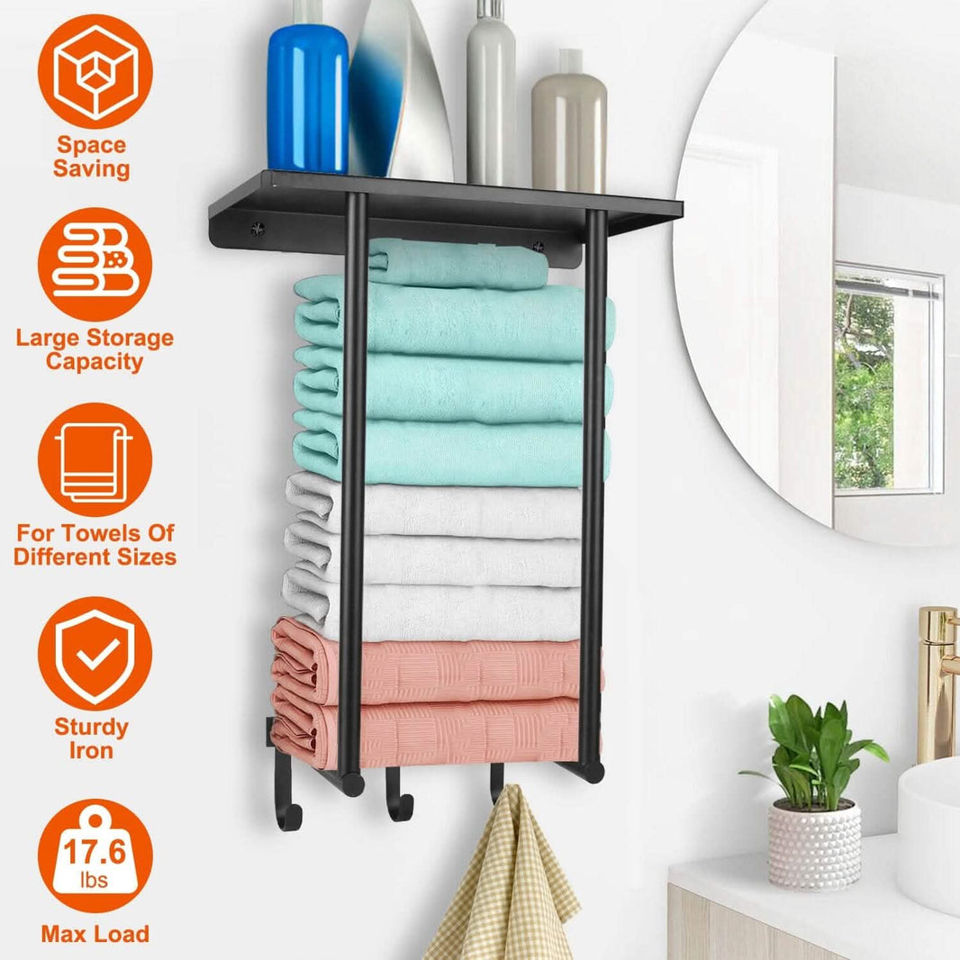 Wall Mounted Towel Rack for Rolled Towels-Wall Mounted Towel Rack for Rolled Towels