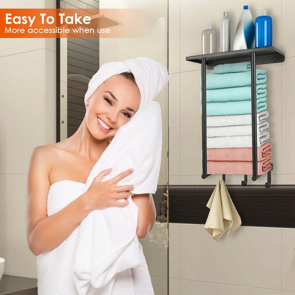 Wall Mounted Towel Rack for Rolled Towels-Wall Mounted Towel Rack for Rolled Towels