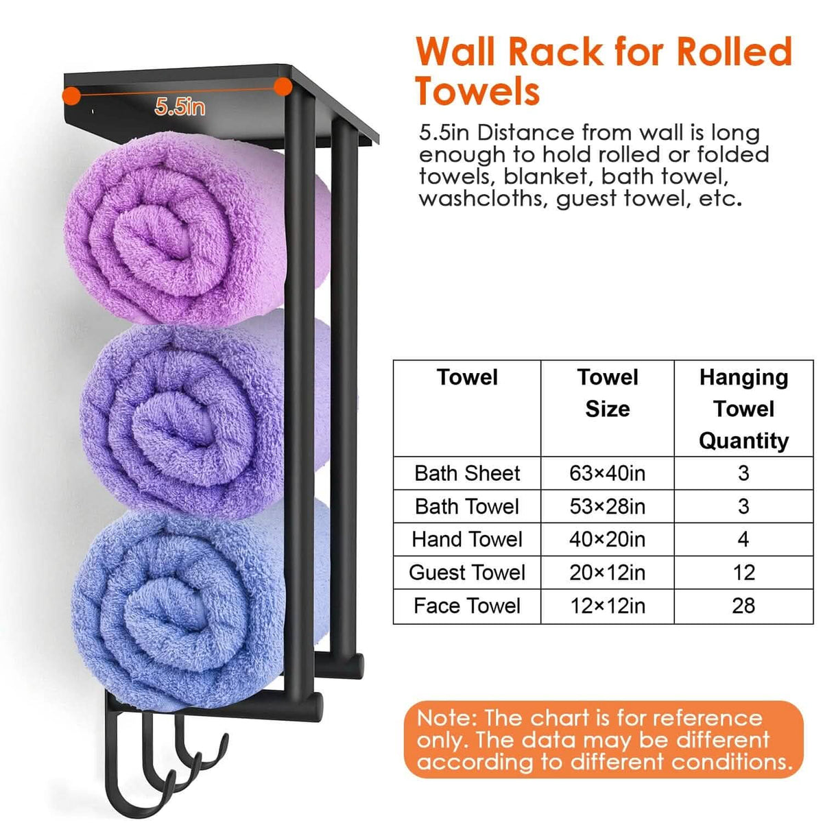 Wall Mounted Towel Rack for Rolled Towels-Wall Mounted Towel Rack for Rolled Towels