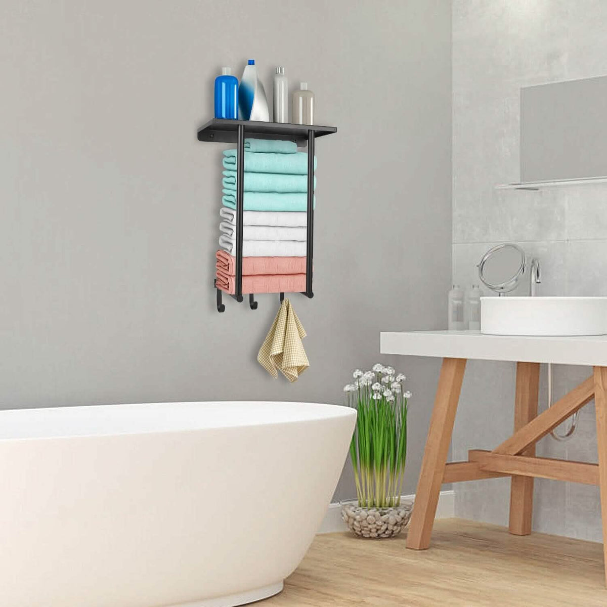 Wall Mounted Towel Rack for Rolled Towels-Wall Mounted Towel Rack for Rolled Towels