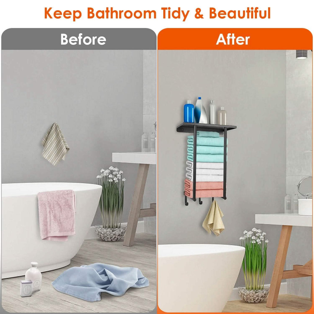 Wall Mounted Towel Rack for Rolled Towels-Wall Mounted Towel Rack for Rolled Towels