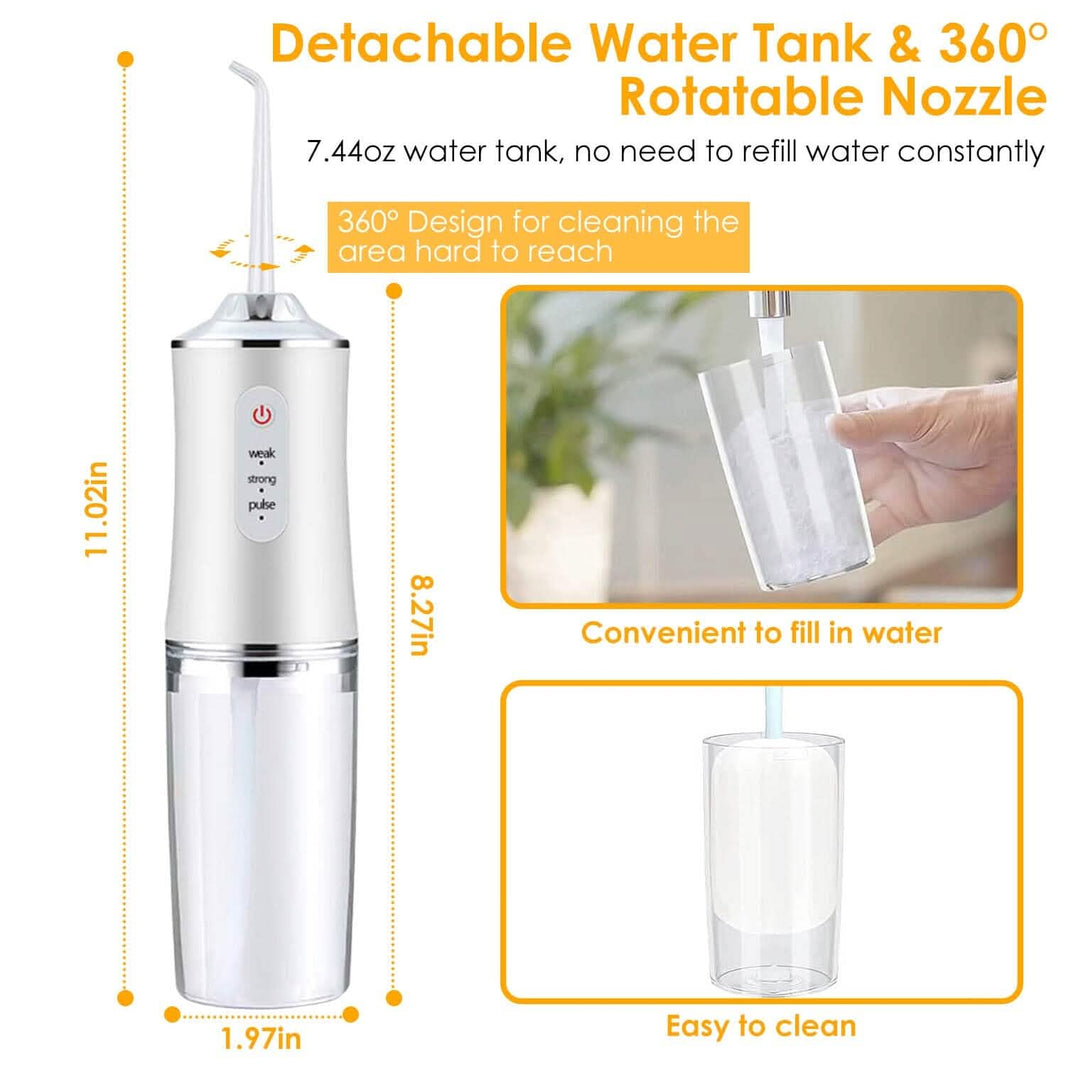 Water Flosser Cordless Dental Oral Irrigator Waterproof Teeth Cleaner-Water Flosser Cordless Dental Oral Irrigator Waterproof Teeth Cleaner