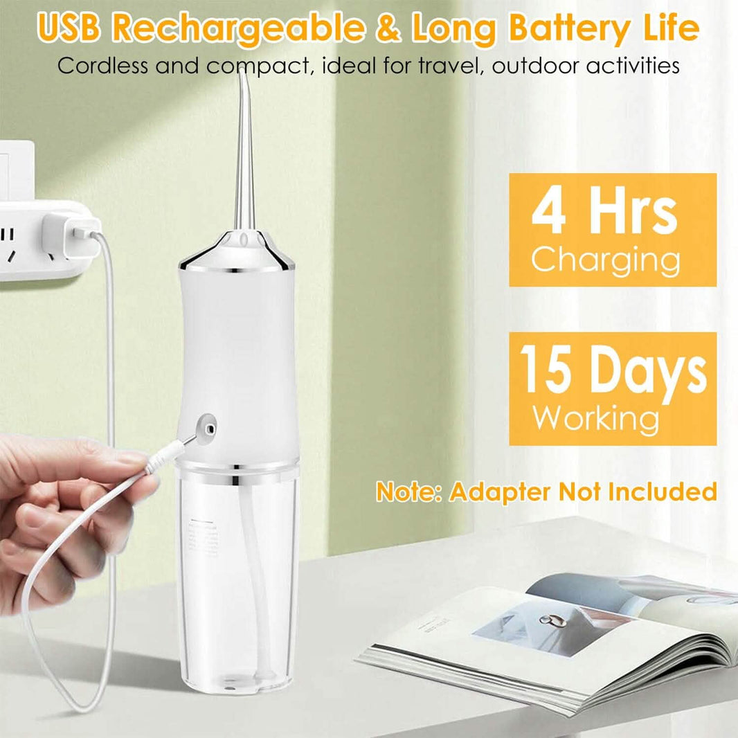 Water Flosser Cordless Dental Oral Irrigator Waterproof Teeth Cleaner-Water Flosser Cordless Dental Oral Irrigator Waterproof Teeth Cleaner