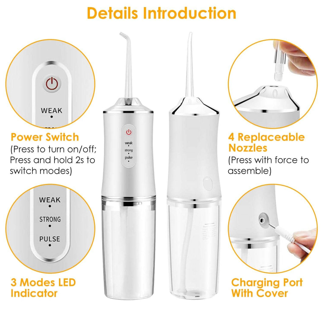 Water Flosser Cordless Dental Oral Irrigator Waterproof Teeth Cleaner-Water Flosser Cordless Dental Oral Irrigator Waterproof Teeth Cleaner